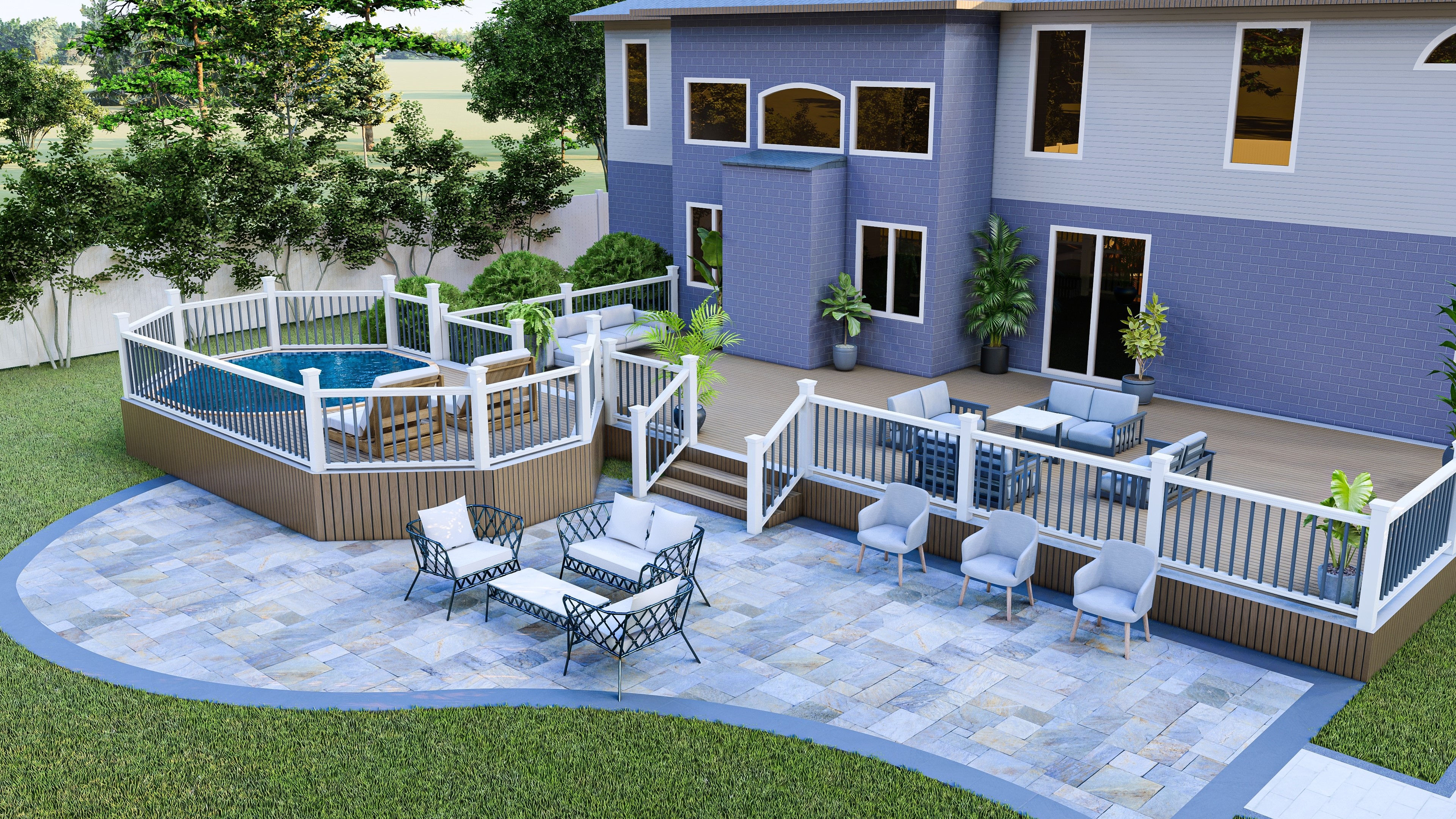 Concrete patio installation in Greensboro